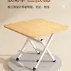Mesa Dobrável Simples Mesa de Jantar para Casa de Aluguel Mesa de Jantar Portátil para Casa Mesa Redonda Barraca Exterior Mesa Quadrada Pequena
