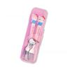 Palillos Sanrio perro orejón actualización melodía cuchara tenedor traje lindo acero inoxidable vajilla de alto valor juego de tres piezas