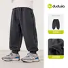 Pantalones Esponjosos Familia Dudu Pantalones Forrados de Felpa para Niños Pantalones de Invierno para Niños Pantalones Largos Gruesos y Cálidos para Niñas Moda Infantil