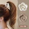 Pinza de Garra Alta para Cola de Caballo de Flor de Rosa para Mujeres, Pinza de Garra para la Parte Posterior de la Cabeza, Pasador de Flor, Accesorio para el Cabello, Tocado, Fijación de la Raíz del Cabello