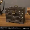 Caja de Joyería con Cerradura de Madera para Accesorios de Cabello de Boda Estilo Antiguo Caja de Almacenamiento de Joyería Tipo Cajón Multicapa Caja de Maquillaje Caja de Tocador
