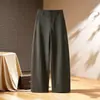Calças femininas de perna curva, nova coleção outono 2026, modeladoras, de corte solto, pantalona, estilo descontraído, fluidas, de perna reta, calças compridas