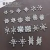 Joias para Nail Art de Zircônia em Formato de Floco de Neve de Diamante, Acessórios de Unha de Diamante em Pilha de Pérolas Artesanais Brilhantes, Diamantes de Decoração de Unha Usáveis Atacado
