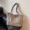 Bolso de Mujer Versátil y Práctico Bolso de Mano Retro de Pana Impresión de Lazo Transfronteriza Gran Capacidad Bolso de Hombro Casual para Viajar