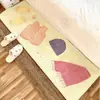 Tapete de Chão Desenho Animado Coreano Ins Tapete de Pé Absorvente de Água e Resistente a Manchas para Banheiro Cobertor Longo Imitação de Caxemira para Quarto ao Lado da Cama Tapete para Sala de Estar