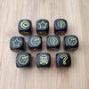 Impresión Grabado en Blanco Colorido Juego de Mesa Juego de Rol Juguete Infantil Enseñanza Juego Entretenimiento Resina de Cristal Dados Grandes