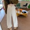 [foto real 380g céu estrelado] calça feminina de outono e inverno cinza, perna reta, espessada, casual, de lã, foice