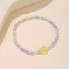 Pulsera bohemia colorida de cuentas de arroz para mujer, estilo dulce de niña, pulsera de cuentas, pulsera tejida a mano al por mayor