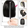 Peluca africana transfronteriza para mujer, cabello negro corto y liso, cabeza dividida, tocado de fibra química, cabello corto, disponible al por mayor