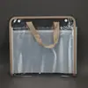 Bolsa de mão sanfonada transparente em PVC Pasta para folha de teste A4 Bolsa de armazenamento sanfonada à prova d'água de grande capacidade com 13 camadas