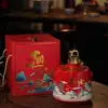 Frasco de Vinho de Cerâmica Jingdezhen Sabor Chinês 2,5kg Garrafa de Vinho Vazia 2,5L Caixa de Presente Frasco de Vinho de Porcelana Branca Ornamentos de Cerâmica