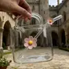 Taza de Té de Frutas de Vid Transparente Estilo Bolso de Mano, Taza Estética de Alto Valor para Bebidas Ligeramente Ebrias, Jugos, Cócteles, Uso en Picnic y Fiesta