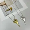 Transfronterizo Esmerilado Irregular Amor Cadena de Hueso de Serpiente Simple Alta Gama Lujo Ligero Nicho Collar Nuevo Colgante Largo para Mujer