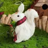 Nuevo Conejo de 13 cm del Fabricante Atracción Turística Transfronteriza Conejo Tejido de Paja de Junco Adorno Navideño Artesanía Tradicional Hecha a Mano Regalo
