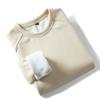Suéter para Hombre Manga Larga Primavera y Otoño Terciopelo Combinable Base Terciopelo de Doble Cara Camiseta Marca de Moda para Hombre Casual Sonriente