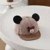 Sombrero infantil de ala suave para exteriores, sombrero de felpa cálido para bebé de otoño e invierno transfronterizo, gorra de pico de gatito dulce coreana