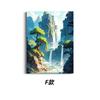 Pintura Decorativa Amazon Healing Anime Paisaje Natural para Sala de Estar, Dormitorio, Nicho, Estilo Artístico, Pintura Fresca para Colgar en la Pared