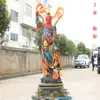 Wang Lingguan Buda Resina Wang Tianjun Vulcan Adornos 1.3 metros 1.6 metros 2 metros