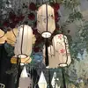 Luminária pendente de tecido chinês varanda lanterna vermelha antiga hotel clássico casa de chá iluminação especial restaurante restaurante de hot pot decoração
