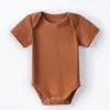 Body de Algodón Puro Canalé para Recién Nacido Romper Triangular Ropa de Bebé Certificado Gots Hecho a Medida Transfronterizo