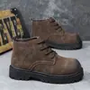 Nuevos Zapatos de Cuero de Caña Alta para Hombre Verano 2026 Zapatos que Aumentan la Altura de Suela Gruesa Zapatos de Cuero Transpirables Estilo Británico Modernos Versátiles Zapatos para Hombre