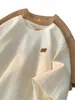 Camiseta de Manga Corta de Peso Pesado de Marca de Moda para Hombre, Nuevo Estilo de Verano, Manga Media Texturizada, Jacquard Holgado, Talla Grande, Estilo Americano 2026