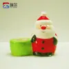 Suministro de Fábrica Portavelas Cerámico de Santa Claus Estilo Europeo Exportación Manualidades Navideñas de Dibujos Animados Adornos Portavelas Pintado a Mano