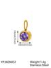 Venta caliente accesorios de joyería de acero inoxidable colgante de letra con piedra natal accesorios de joyería diy colgante de pedrería de color al por mayor