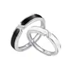 Anillos Modernos de Extremo Abierto para Hombres y Mujeres, Anillos de Boda con Diamantes Simulados, Suministro de Celebridades de Internet para Comercio Exterior, Anillos de Pareja, Anillos de Venta Directa de Fábrica