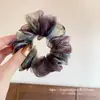 2026 Estilo Coreano Novo Scrunchie de Rede com Estampa para Mulheres Fofo Personalidade Flor de Cabelo Coque Rabo de Cavalo Anel de Cabelo Acessórios de Cabelo