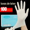 Luvas Descartáveis de Látex Ruishukang, Luvas Protetoras Espessas de Grau Alimentício para Catering, Limpeza e Uso Doméstico, Luvas Anti-Manchas de Óleo