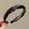 Pinza para el cabello de ala ancha de alta gama, elegante, a la moda, diadema, tocado para mujer, nuevo 2026, calavera superior gris, diadema versátil