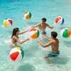 Pelota de Playa Inflable PVC Pelota de 6 Colores Fútbol de Exterior Juguete de Verano para Agua Playa Piscina Pelotas de Agua Juguetes