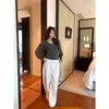 Toma real: Camiseta de manga larga con cuello en V y patchwork plisado para mujer, nuevo estilo coreano para otoño de 2026, top sofisticado y chic