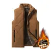 Chaleco 2566 [M-5XL]] Chaleco Grueso de Invierno con Bloqueo de Temperatura, Acolchado de Diamante con Felpa Gruesa, Cuello Alto, Resistente al Frío