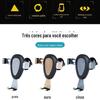 Suporte de celular para carro 360 graus rotativo gota d'água snap-on na saída de ar suporte de gravidade para navegação de carro