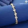 Pulseira Irregular de Cobre com Zircônia Incrustada em Forma de Coração de Luxo Leve de Alta Qualidade, Venda Quente Transfronteiriça, Joia de Mão Exquisita, Fashion e Versátil