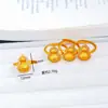 Joyería de aleación de cobre mismo estilo anillo de calabaza cepillada full diamond anillo para mujer oro simulado diseño de nicho sentido del diseño anillo para el dedo índice