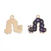 Venta al por mayor transfronteriza de accesorios para joyería DIY: colgantes de esmalte con forma de insecto de dibujos animados, collares hechos a mano, llaveros y dijes pequeños de aleación
