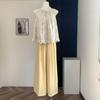 Conjunto Elegante Nuevo de Estilo Chino para Mujer Verano 2026: Conjunto de Dos Piezas: Chaleco sin Mangas + Pantalones de Pierna Ancha de Cintura Alta