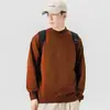 Suéter grosso com forro de fleece de gola alta para outono e inverno, cor sólida, camisa base, suéter quente, suéter moderno masculino, roupas masculinas