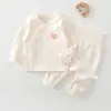 Conjunto de Ropa Interior para Bebé para Primavera y Otoño, Pijama de Manga Larga de Algodón Puro Sin Costuras para Otoño/Invierno para Niñas