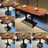 Mesa de café retrô restaurante ocidental mesa redonda pequena de madeira maciça loja de bolos pousada sobremesa loja de milk tea bar mesa de jantar e cadeiras