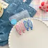 Pinza para el pelo de niña estilo universitario con flequillo desordenado, pinza para el pelo con estampado de cuadros, gota de agua, accesorios para el pelo retro de lunares, pinza lateral