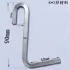 Gancho de Acero Inoxidable 304 Gancho Curvo en Forma de S Percha Cabeza Grande y Pequeña Personalización No Estándar Gancho Doble Curvo Ojo de Oveja