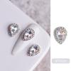 Broca de unha Internet Celebridade Explosiva Diamante Jóias Cor Mágica AB Liga Diamante Luz Luxo Super Flash Gota D'água Broca Quadrada Decoração de Unhas