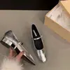 Novos Sapatos Rasos de Corte Baixo 2024 para Saias Cor Sólida Sapatos Únicos Estilo Retro Francês Sapatos Mary Jane Pequenos Sapatos de Couro Estilo Coreano Feminino