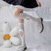 Meias de Renda Estilo Japonês Ultra Finas Meia-calça de Renda para Verão JK Meia-calça Lolita Ultra Fina para Panturrilha Meias para Meninas