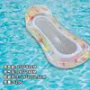 Nueva Silla Flotante Inflable de Malla con Forma de Limón Amarillo Transfronteriza, Cama Flotante Inflable para Piscina, Flotador Hamaca