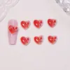 Accesorios para Uñas con Diseño de Corazón Degradado y Lazo Resina DIY Piezas Pequeñas Pasadores para el Cabello Aretes Accesorios de Decoración para Uñas Pedrería Mayoreo